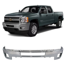 2011-2014 Chevrolet Silverado 2500HD 3500HD Front Bumper Chrome Steel | OEM Fit
