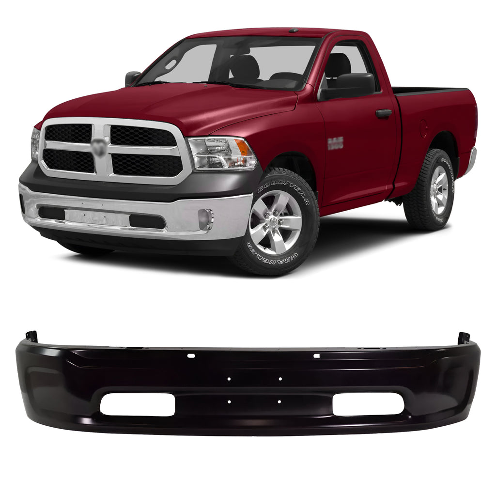 Front Bumper Black Steel 2014-2021 Ram 1500 1500 Classic