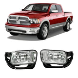 Front Fog Lights W/Bulbs For 2009-2012 Ram 1500 2010-2018 Dodge Ram 2500 3500