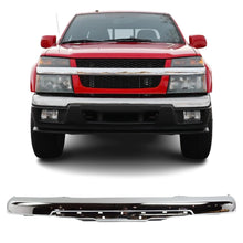 Load image into Gallery viewer, 2004-2012 Chevrolet Colorado GMC Canyon Isuzu i-280 i-290 i-350 i-370 Front Bumper Chrome Steel | OEM Fit