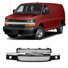 Load image into Gallery viewer, Front Grille Assembly Chrome Bar 2003–2023 Chevrolet Express 1500 2500 3500 4500 | OEM Fit