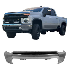2020-2023 Chevrolet Silverado 2500 HD 3500 HD Front Bumper Chrome Steel | OEM Fit