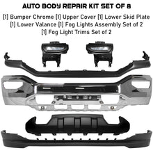 Load image into Gallery viewer, Front Bumper Chrome &amp; Fog Lights Assembly Kit For 2016-2018 GMC Sierra 1500