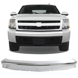 2007-2008 Chevrolet Silverado 1500 Front Bumper Chrome Steel | OEM Fit