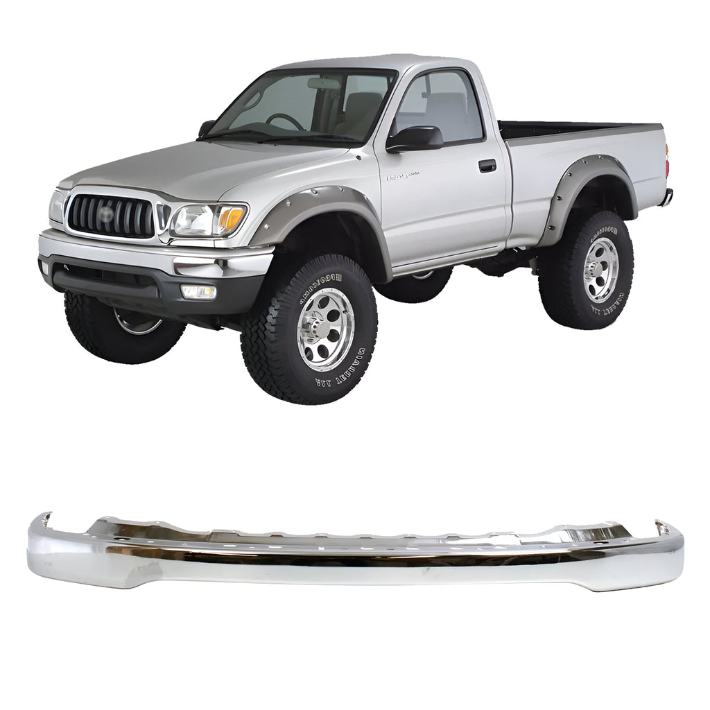 Front Bumper Face Bar Chrome Steel For 2001-2004 Toyota Tacoma