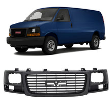 Load image into Gallery viewer, Front Grille Assembly Black Plastic For 2003-2023 GMC Savana 1500 2500 3500