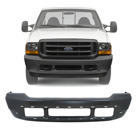 Front Bumper Face Bar Gray Steel For 1999-2004 Ford F-250 Super Duty