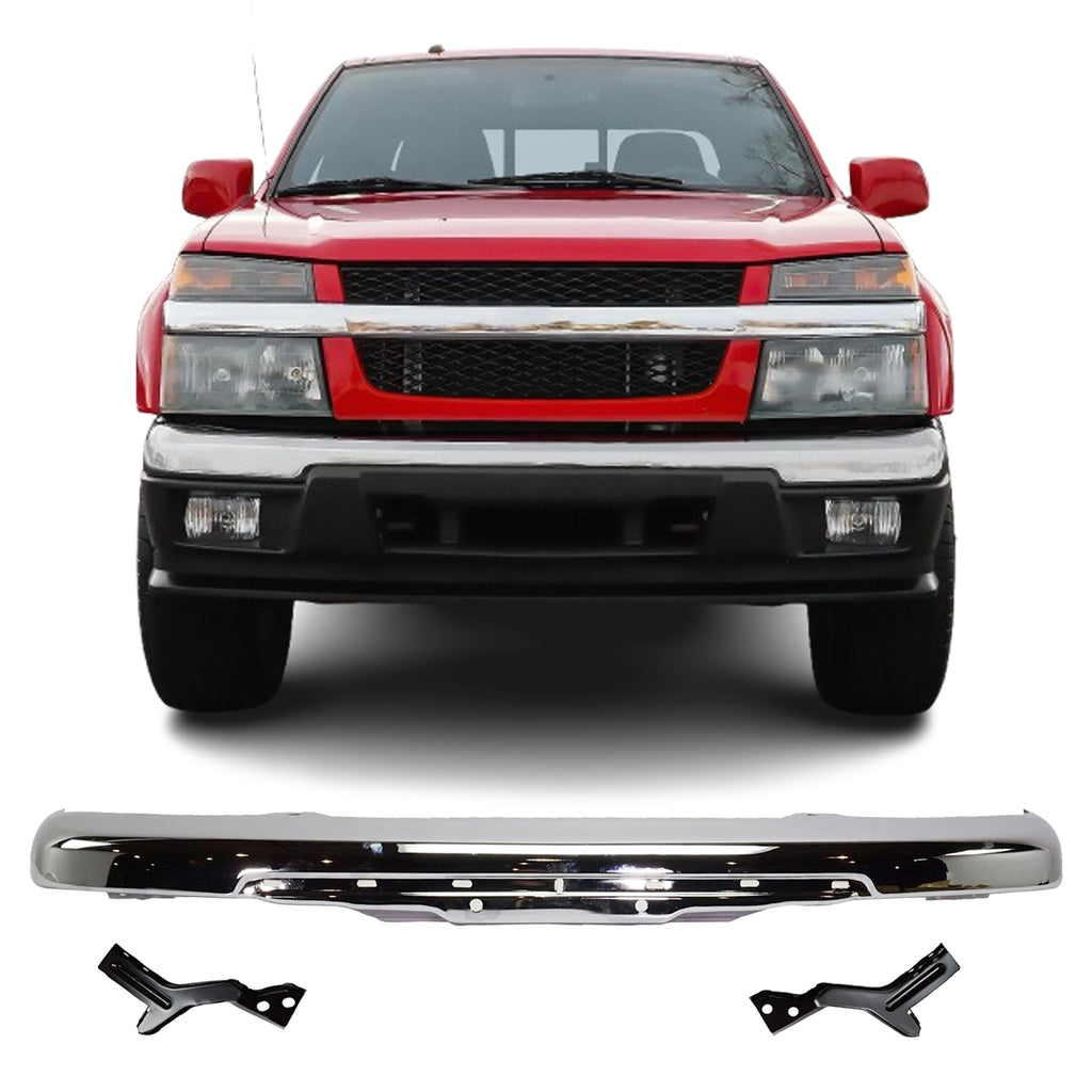 2004-2012 Chevrolet Colorado GMC Canyon Isuzu i-280 i-290 i-350 i-370 Front Bumper Chrome Steel | OEM Fit