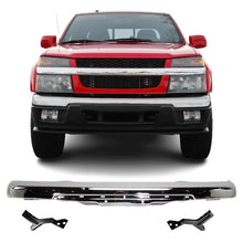 Load image into Gallery viewer, 2004-2012 Chevrolet Colorado GMC Canyon Isuzu i-280 i-290 i-350 i-370 Front Bumper Chrome Steel | OEM Fit