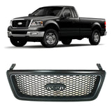 Front Grille Assembly Black Plastic Kit For 2004-2005 Ford F-150 Truck