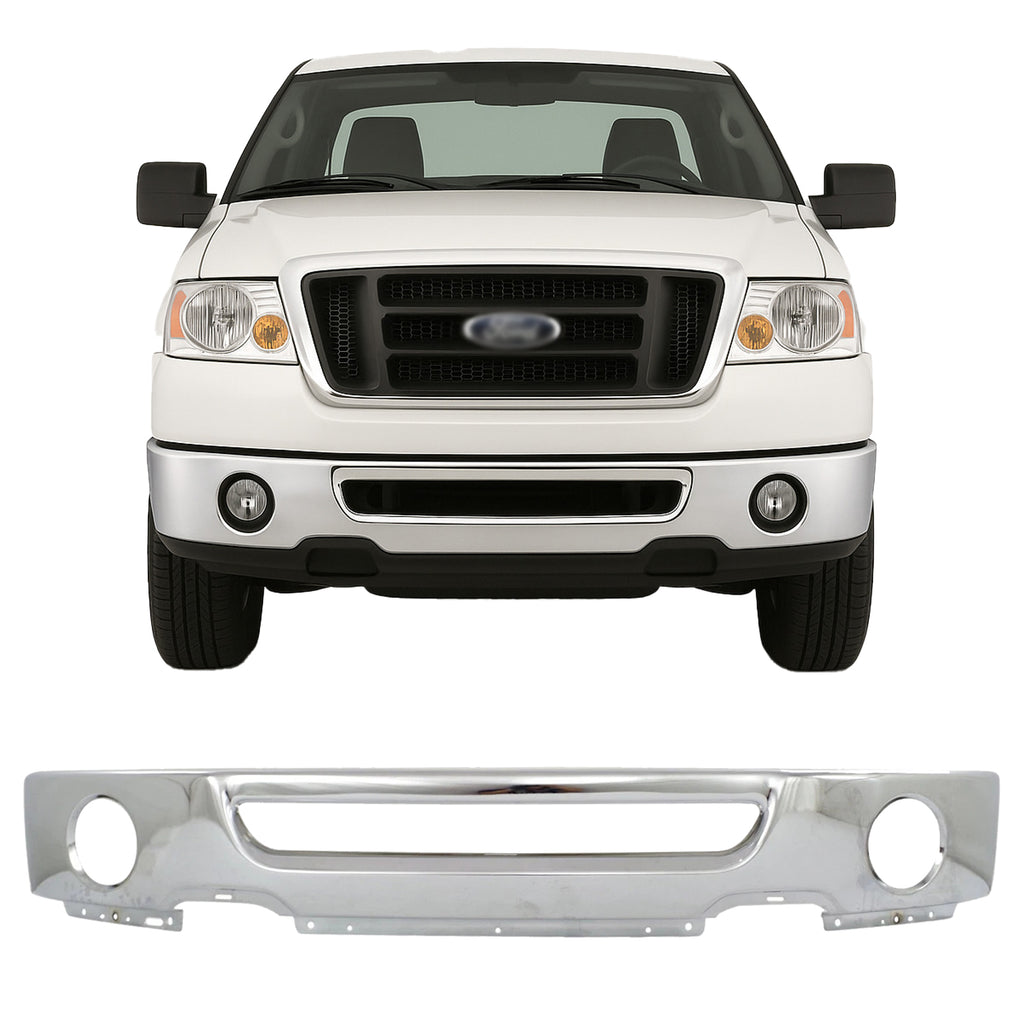 2006-2008 Ford F-150 Front Bumper Chrome Steel | OEM Fit