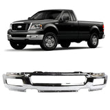 Front Bumper Chrome Steel For 2004-2005 Ford F-150 Truck