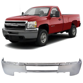 2011-2014 Chevrolet Silverado 2500HD 3500HD Front Bumper Chrome Steel | OEM Fit
