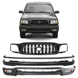 2001-2004 Toyota Tacoma Front Bumper Primed Steel & Turn Signal Lights Kit  | OEM Fit