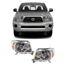 Load image into Gallery viewer, 2005-2011 Toyota Tacoma Front Headlights Assembly Chrome W/Bulb | OEM Fit