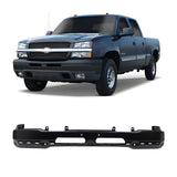 Front Bumper Face Bar Steel Black For 2003-2007 Chevrolet Silverado 1500