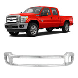 Front Bumper Face Bar Chrome Steel For 2011-2016 Ford F-250 Super Duty and 350