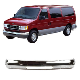 Front Bumper Chrome Steel 1992-2007 Van Ford E150 E250 E350 E450 E550 Econoline