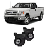 Front Fog Lights W/Bulbs Chrome For 2009-2014 Ford F-150