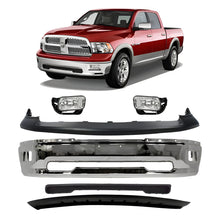 Load image into Gallery viewer, Front Bumper Chrome &amp; Fog Lights Kit For 2009-2010 Dodge Ram 1500 &amp; 2011-2012 Ram 1500