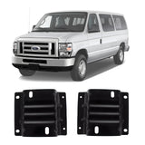 Front Bumper Bracket Set Black Metal For 2008-2019 Ford E-150 E-250 E-350 Super Duty and E-450 Super Duty