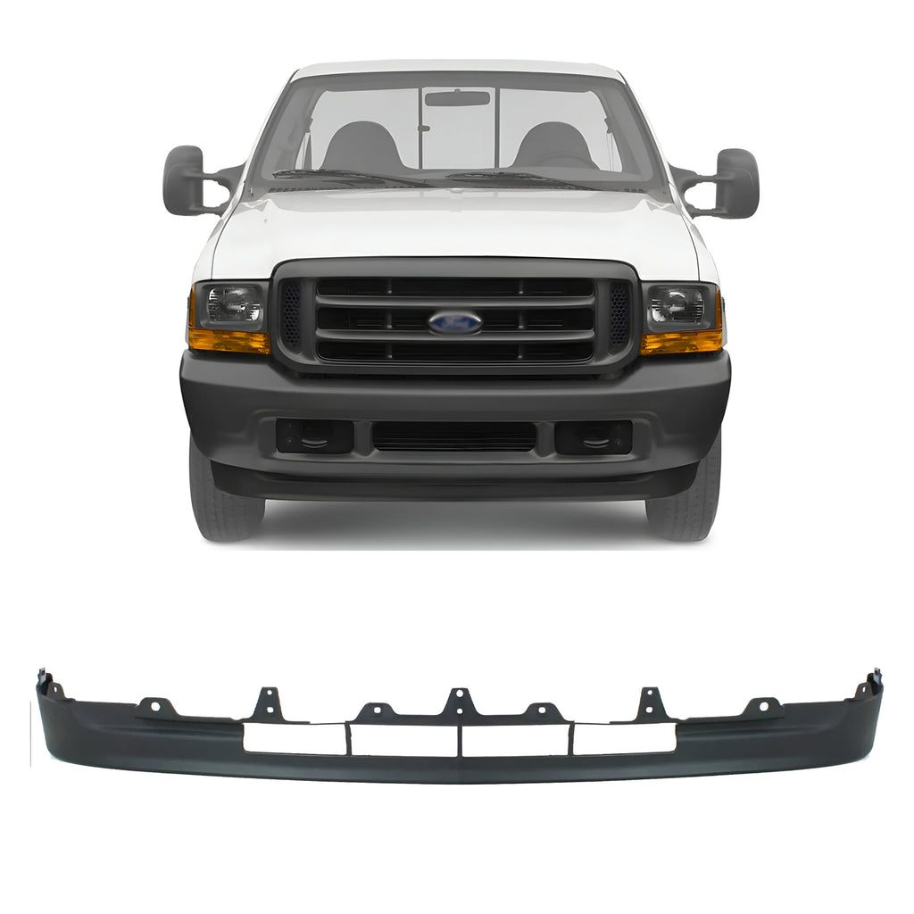 Front Valance Extension Black Plastic For 1999-2004 Ford F-250 Super Duty