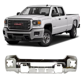 2015–2019 GMC Sierra 2500HD 3500HD Front Bumper Chrome Steel Kit | OEM Fit