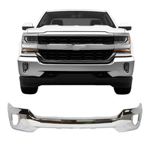 Load image into Gallery viewer, 2016-2019 Chevrolet Silverado 1500 Front Bumper Chrome Steel | OEM Fit