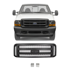 Front Grille Assembly Black Plastic For 1999-2004 Ford F-250 Super Duty