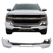 Load image into Gallery viewer, 2016-2019 Chevrolet Silverado 1500 Front Bumper Chrome Steel | OEM Fit