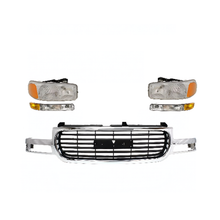 Load image into Gallery viewer, 1999-2002 GMC Sierra / 2000-2006 Yukon Front Grille Assembly Chrome &amp; Headlight Assembly Kit | OEM Fit