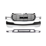 1999-2002 GMC Sierra / 2000-2006 Yukon Front Bumper Chrome & Grille Assembly Kit | OEM Fit