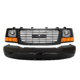 2003-2023 GMC Savana 1500 2500 3500 Front Bumper Paintable Steel & Headlight Kit | OEM Fit
