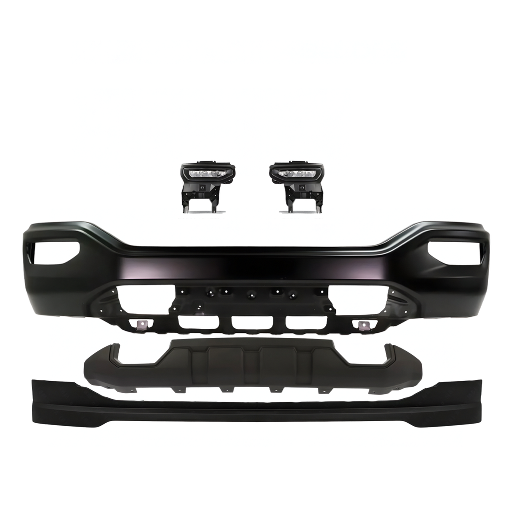 2016-2018 GMC Sierra 1500 Front Bumper Primed Steel & Fog Lights Assembly Kit | OEM Fit