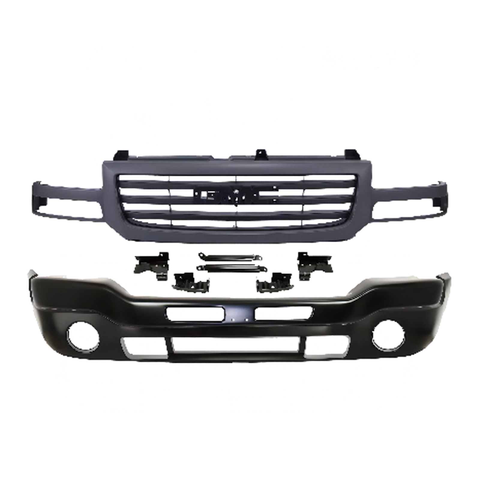 2003-2007 GMC Sierra 1500 2500 HD & 3500 Front Bumper Primed & Grille Assembly Kit | OEM Fit
