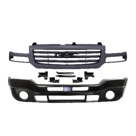 2003-2007 GMC Sierra 1500 2500 HD & 3500 Front Bumper Primed & Grille Assembly Kit | OEM Fit