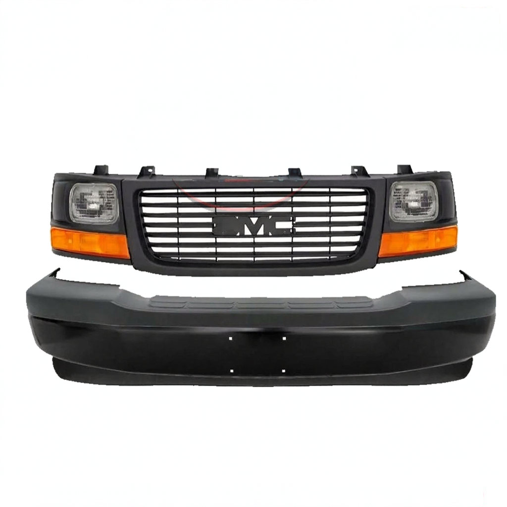 2003-2023 GMC Savana 1500 2500 3500 Front Bumper Paintable & Headlight Assembly Kit | OEM Fit