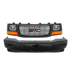 2003-2023 GMC Savana 1500 2500 3500 Front Bumper Paintable & Headlight Assembly Kit | OEM Fit