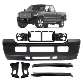2005-2007 Ford F-250 F-350 Super Duty Front Bumper Steel & Brackets Kit | OEM Fit