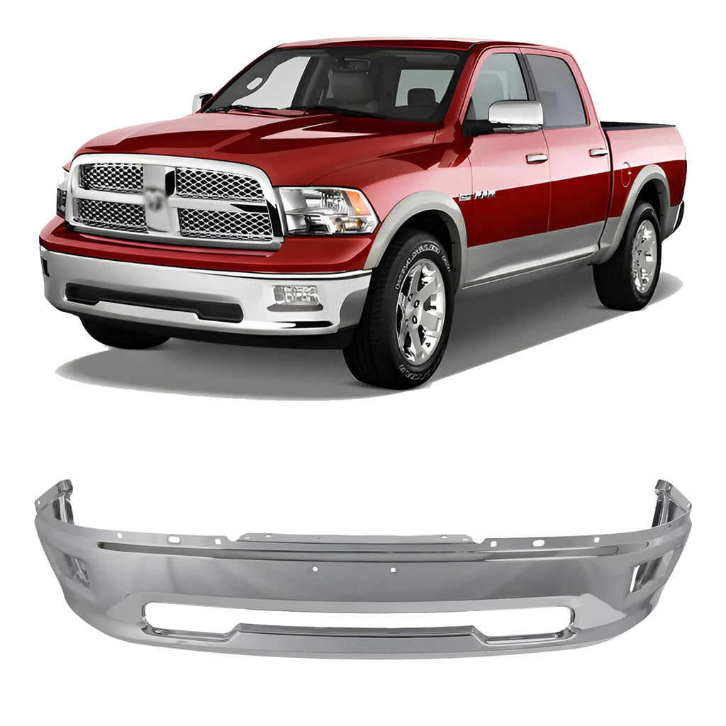 Front Bumper Chrome Steel For 2011-2012 Ram 1500 2009-2010 Dodge Ram 1500