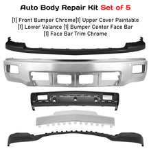 Load image into Gallery viewer, 2014-2015 Chevrolet Silverado 1500 Front Bumper Face Bar Chrome &amp; Valance Kit | OEM Fit