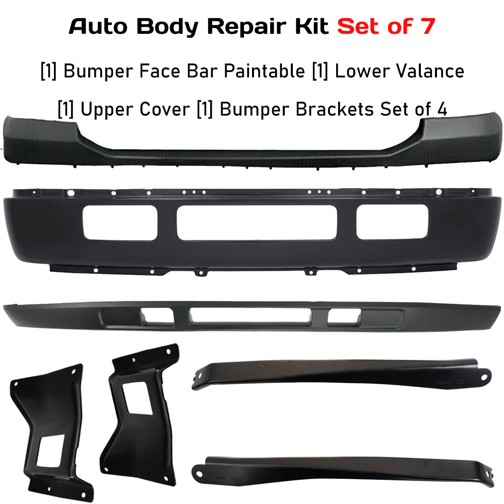 2005-2007 Ford F-250/F-350 Super Duty Front Bumper Primed Kit with Brackets | OEM Fit