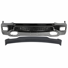 2019-2024 RAM 1500 Front Bumper Face Bar Chrome & Valance Textured Kit | OEM Fit