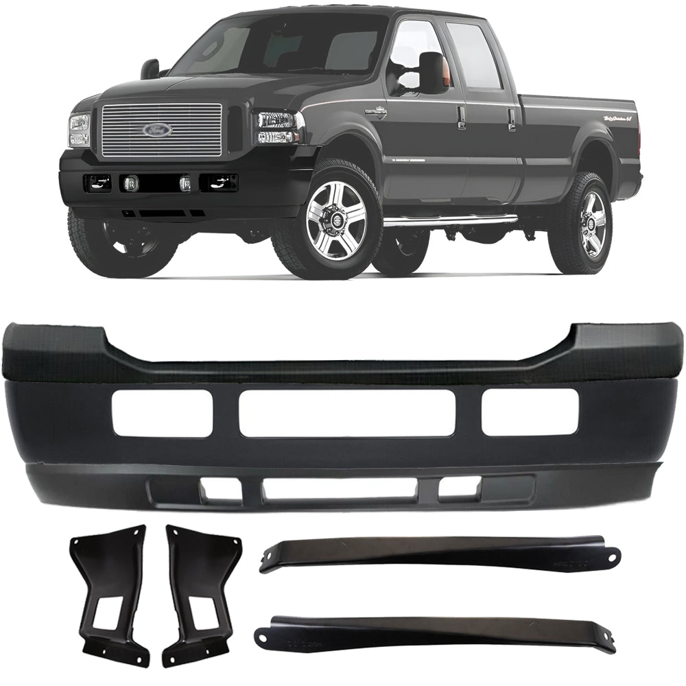 2005-2007 Ford F-250/F-350 Super Duty Front Bumper Primed Kit with Brackets | OEM Fit