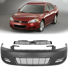2006-2011 Chevrolet Impala Front Bumper Cover & Grille Assembly Kit | Primed | OEM Fit