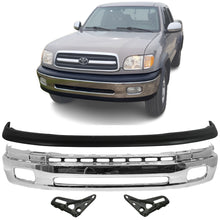 Load image into Gallery viewer, Front Bumper Chrome &amp; Bumper Upper Cover &amp; Brackets Kit For 2000-2002 Toyota Tundra Base