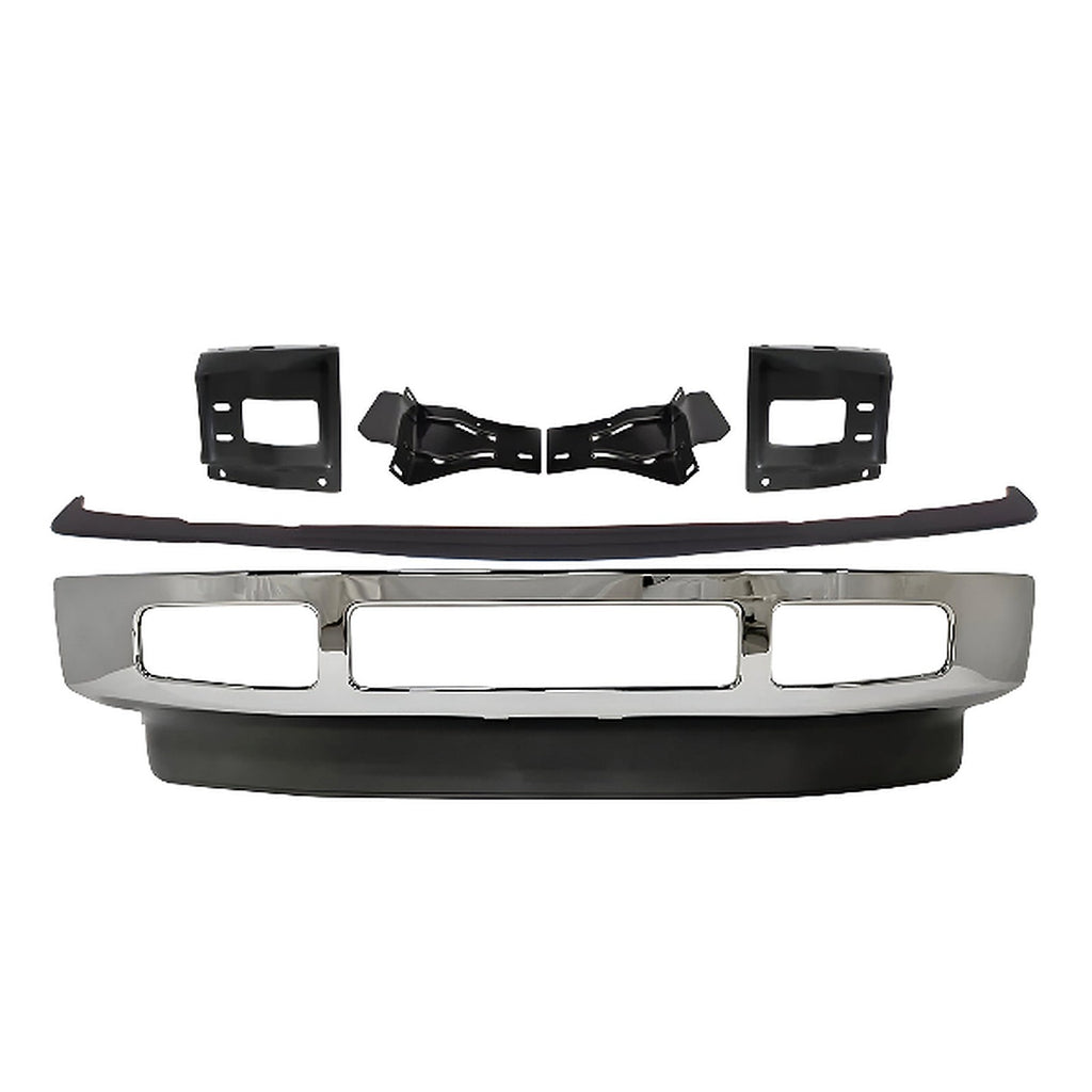 2008-2010 Ford F-250 Super Duty & F-350 Super Duty Front Bumper Chrome & Bumper Brackets Kit | OEM Fit