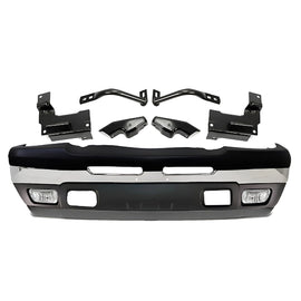 12-Pcs Kit for 2003–2007 Chevrolet Silverado 1500 & 2500 HD – Front Bumper & Brackets Chrome Finish, OEM Fit