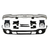 2003-2007 GMC Sierra 10 Piece Kit for 1500 2500HD 3500 Front Bumper Chrome & Fog Lights Assembly Kit | OEM Fit