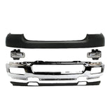 Kit Replacement 2004–2005 Ford F-150 – 5-Piece Kit Front Bumper Face Bar Chrome & Fog Lights Assembly, OEM Fit, Includes Bumper Upper Cover, Fog Lights, Bumper Face Bar & Lower Valance